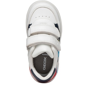 Pantofi sport băieți Geox Eclyper Boy White Red — vedere de sus