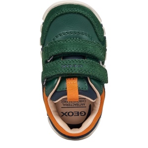 Pantofi sport băieți Geox Iupidoo Boy Forest/Orange - B3555D/05422/C3P2T - de sus