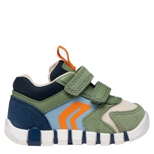 Pantofi sport băieți Geox Iupidoo Boy Olive Navy