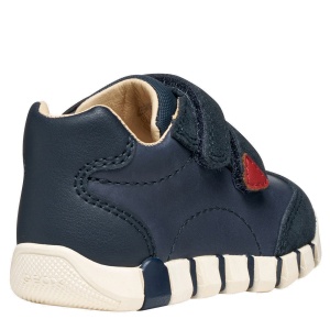 Pantofi sport băieți Geox Iupidoo Navy Red — vedere din față