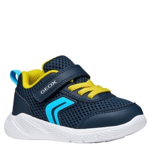 Pantofi sport băieți Geox Sprintye Boy Navy Yellow — vedere în perspectivă
