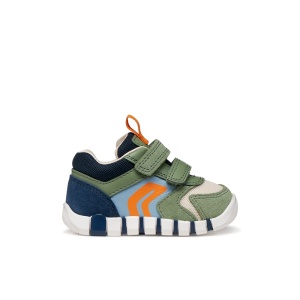 Geox Pantofi sport baieti Iupidoo Boy Olive Navy încălțăminte primii pasi bigstep