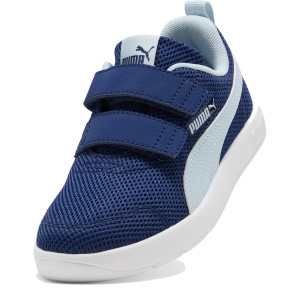 Pantofi sport băieți Puma Courtflex V3 Mesh PS Blue Jewel-Lucite — vedere în perspectivă