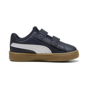 Pantofi sport baieti Puma Rickie Classic V Inf New Navy 394254-21, culoare bleumarin, inchidere dubla cu scai, talpa maro