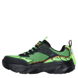 Pantofi sport băieți Skechers Creature Crawlers Black Lime — vedere din față