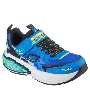 Pantofi sport băieți Skechers Mega Craft 4K Blue — vedere în perspectivă