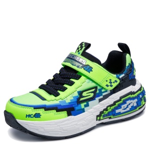Pantofi sport băieți Skechers Mega Craft 4K Lime Black — vedere laterală detaliată