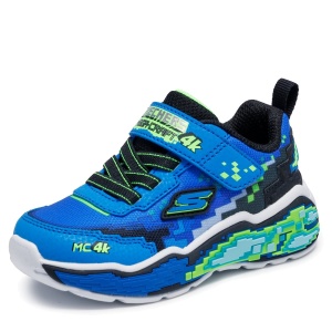 Pantofi sport băieți Skechers Mega Scene Blue Lime — vedere laterală detaliată