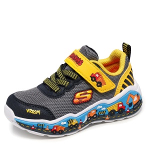 Pantofi sport băieți Skechers Play Scene Black Yellow — vedere laterală detaliată