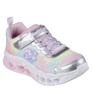 Skechers Pantofi sport Fete Flutter Heart Lights Simply Silver Multi incaltaminte copii bigstep