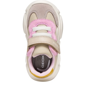 Pantofi sport fete Geox Ciufciuf Girl Beige/Dk Pink - B455QB/0FU22/C5378 - de sus