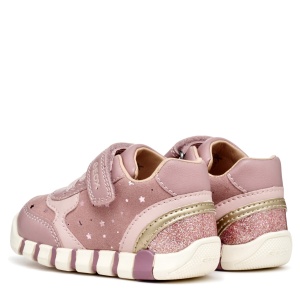 Pantofi sport fete Geox Iupidoo Girl Antique Rose/Platinu - B5658B/0DHBC/C8A2U - perechea spate