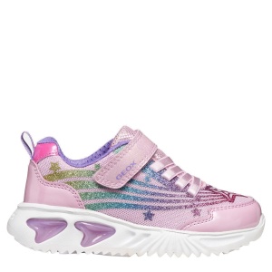Pantofi sport fete Geox J Assister Girl Pink Multicolour