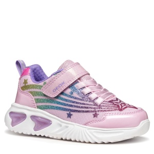 Pantofi sport fete Geox J Assister Girl Pink Multicolour - J56E9B/0ASKN/C8206 - față