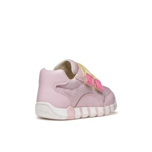 Geox Pantofi sport fete Iupidoo Pink Lt Yellow B3558A-01454-CE82M potriviti pentru primii pasi 