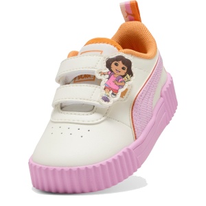 Pantofi sport fete Puma Carina 3.0 DORA V Inf Warm White-Bright Papaya - vedere în perspectivă - 407770/01