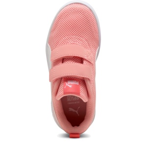 Pantofi sport fete Puma Courtflex V3 Mesh PS Pink Fruit PUMA White — vedere de sus și talpa