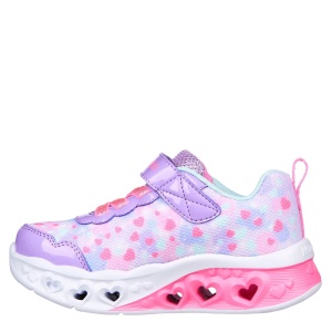 Pantofi sport fete Skechers Flutter Heart Lights Lavender Hot Pink - Img 3