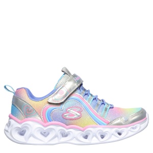 Pantofi sport Fete Skechers Heart Lights Rainbow Lux Silver Multi