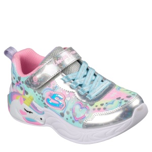 Pantofi sport fete Skechers Heart Sparkles Silver Multi - Img 2