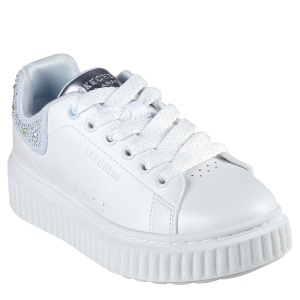 Pantofi sport fete Skechers Hi Ridge White Blue - Img 2