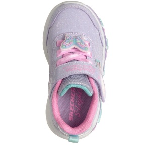 Pantofi sport fete Skechers S Lights-Lil Butterfly Bliss Lila — vedere de sus