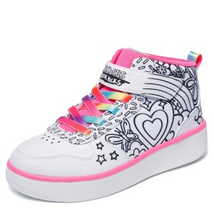 Pantofi sport fete Skechers Sport Court 92 Color Me Kicks — vedere laterală detaliată