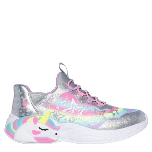 Pantofi sport fete Skechers Unicorn Dreams Starry Lite Silver Multi