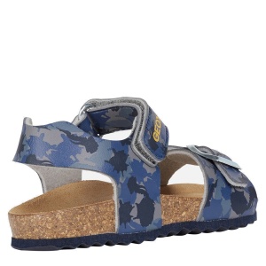 Sandale baieti Ghita B.B Gray Navy - J028LB/000BC/C0665 - din spate