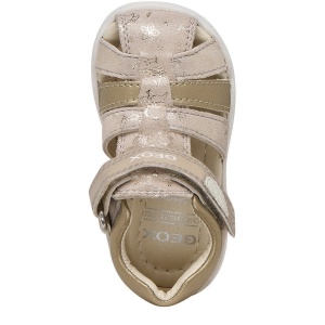 Sandale fete Geox Sandal Macchia Girl Skin Platinum - vedere de sus - B254WB/007NF/C8560