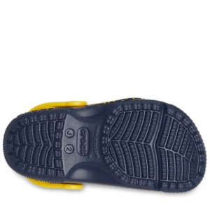 Sandale plaja Baieti Crocs Batman Patch Clog K Navy Bleu Marine incaltaminte copii bigstep