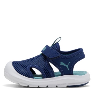 Sandale plajă băieți Puma Fun Racer Mesh Inf Blue Jewel - vedere laterală - 401576/06