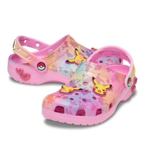 Papuci fete Crocs Classic Pikachu Pink incaltaminte copii bigstep