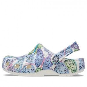 Crocs Sandale plaja Fete Classic Butterfly Clog K White incaltaminte copii bigstep