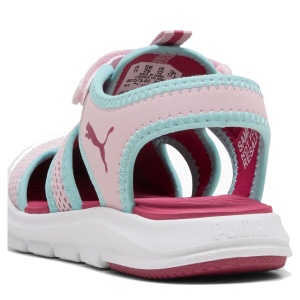 Sandale plajă fete Puma Fun Racer Sandal Mesh V PS Rose Mauve — detaliu călcâi