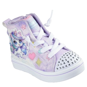 Teniși fete Skechers Twi Lites Unicorn Kitty Lavender mărimi 22-26 - Img 2