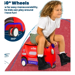 Valiza copii Trunki Glide Frank Red - TRU-SUI-WW-FR-CW - unghi 3