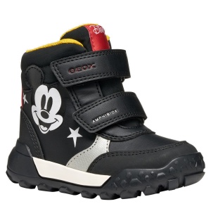 Apreschi impermeabil băieți Geox Trekkyup Boy B Abx Black Red — vedere în perspectivă