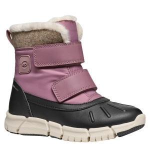 Apreschi impermeabil fete Geox Flexyper Girl B Ab Dk Rose Black — vedere în perspectivă