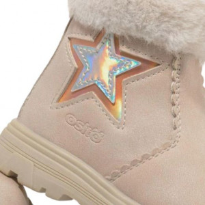 Conguitos Cizme Fete 129003 Booties Star Fur Beige incaltaminte copii bigstep