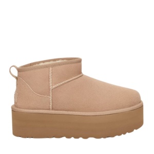 Cizme imblanite fete Classic Ultra Mini Platform Sand