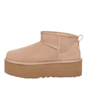 Cizme imblanite fete Classic Ultra Mini Platform Sand - 73777