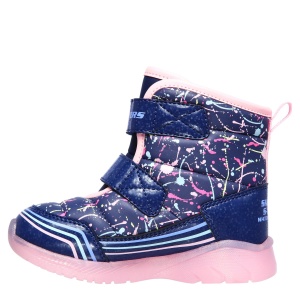 Cizme îmblănite fete Skechers Illumi Brights Navy - Img 3