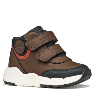 Ghete baieti Flexyper Mini Boy Dk Brown/Brick - B666GA/0MEBC/C6R6B - din fata