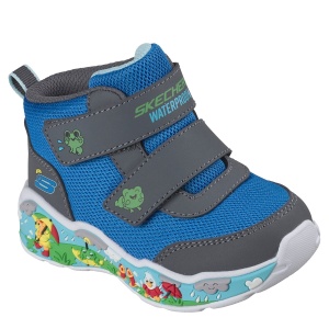 Ghete baieti Skechers Play Scene Gri - 407637N/GYBL - profil