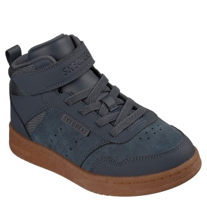 Ghete băieți Skechers Quick Street Gri - 418027L/CHAR