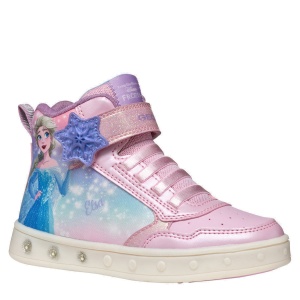 Ghete fete cu luminițe Geox J Skylin Girl Pink — vedere în perspectivă