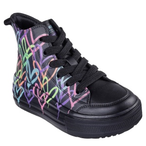 Ghete fete Skechers Hyperlift Love Daze Black Multi - Img 2