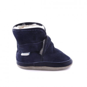 Ghete imblanite bebelusi Cosy Wool Navy - Img 3