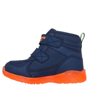 Ghete Water Repelent băieți Skechers Illumi Brights Splash Beams Navy Orange — vedere din față